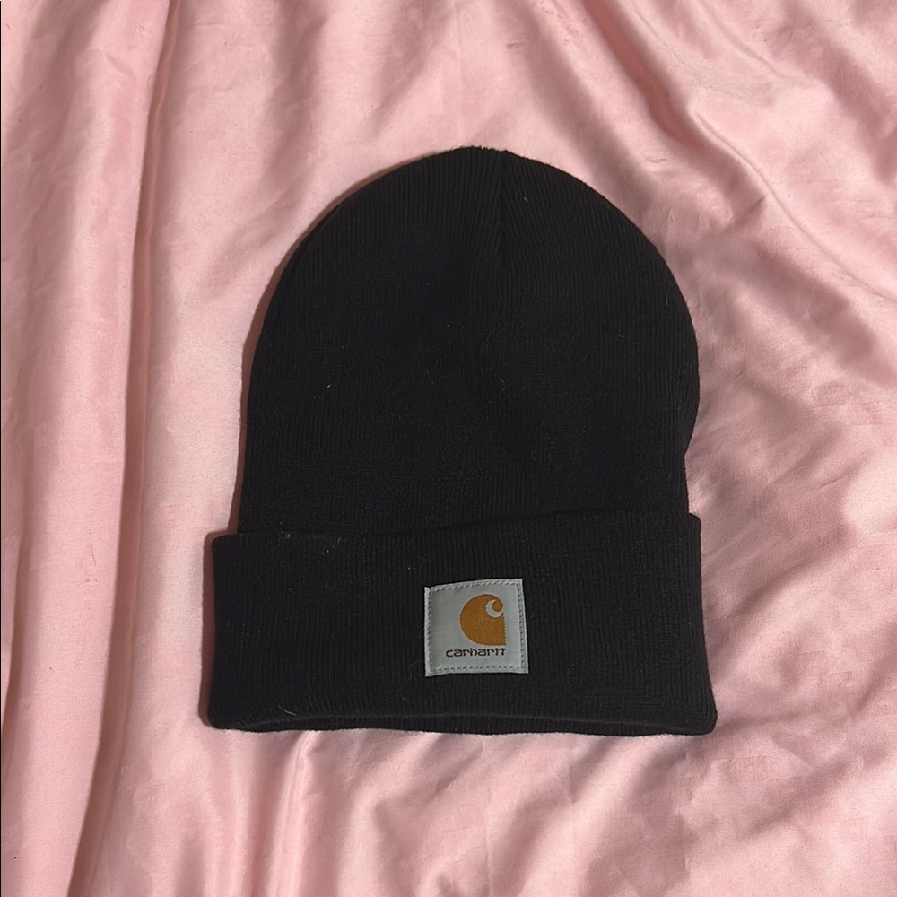 Carhartt Black Knit Beanie Classic Cuffed Style